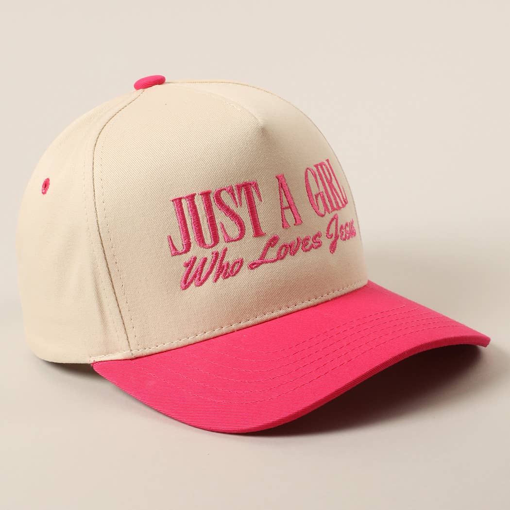 Just A Girl Who Loves Jesus Embroidery Trucker Hat
