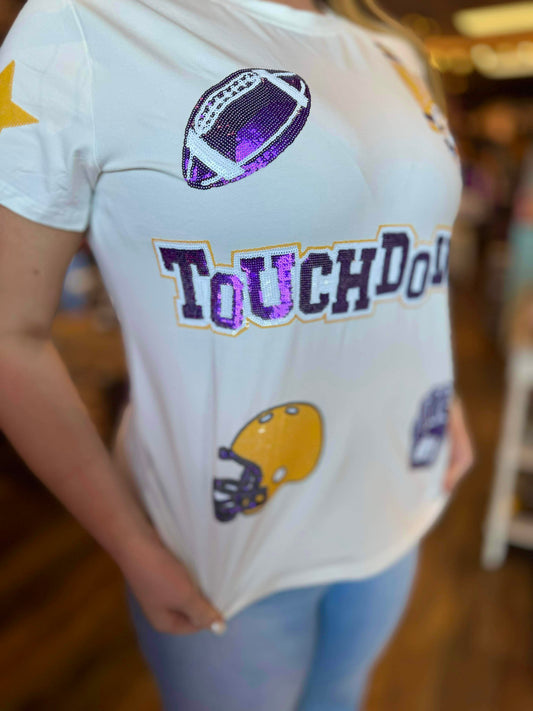 Touchdown Sequin Top