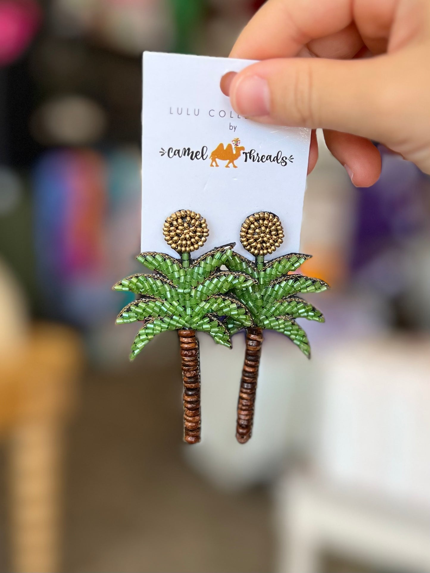Camel Threads Statement Earrings