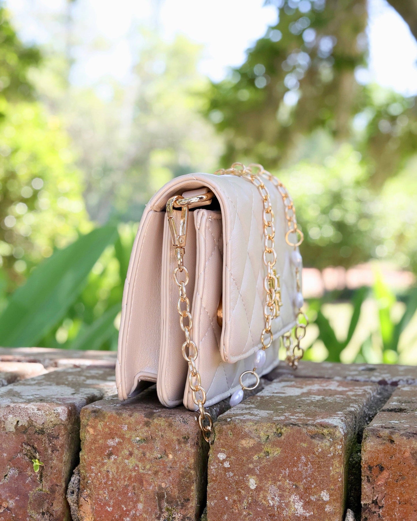 Brynleigh Clutch Crossbody Pearl Quilted DQ