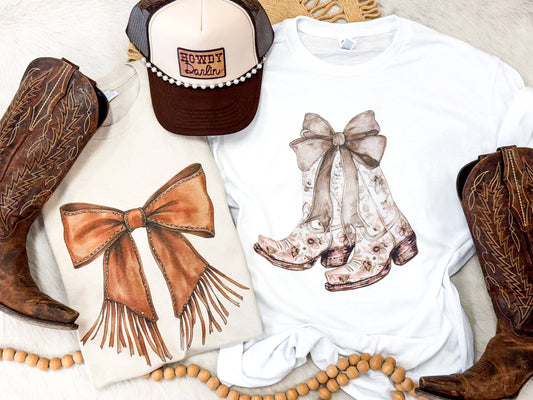 Giddy Up Cowgirl Bow Tee