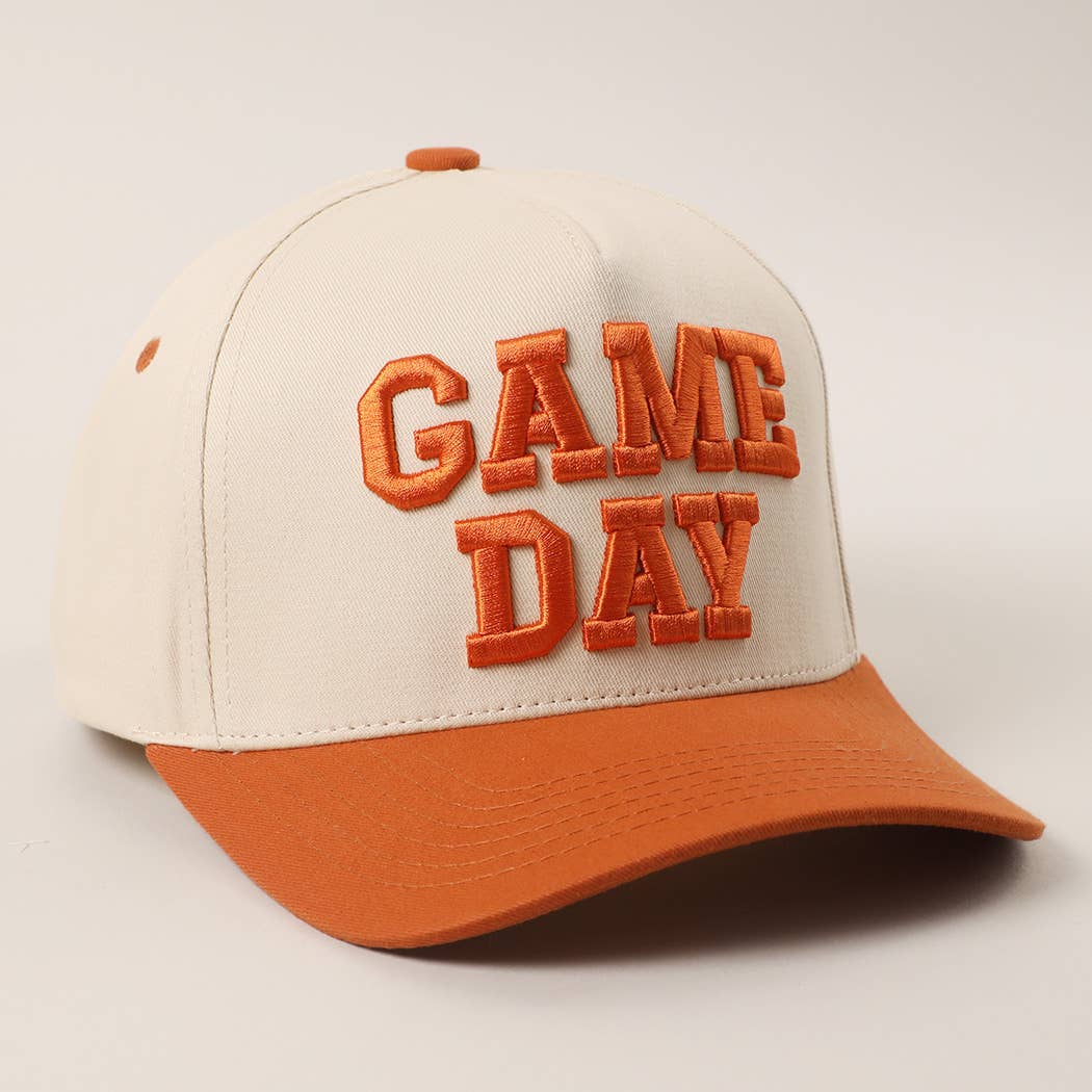 GAME DAY 3D Letter Embroidered Two-Tone Trucker Hat