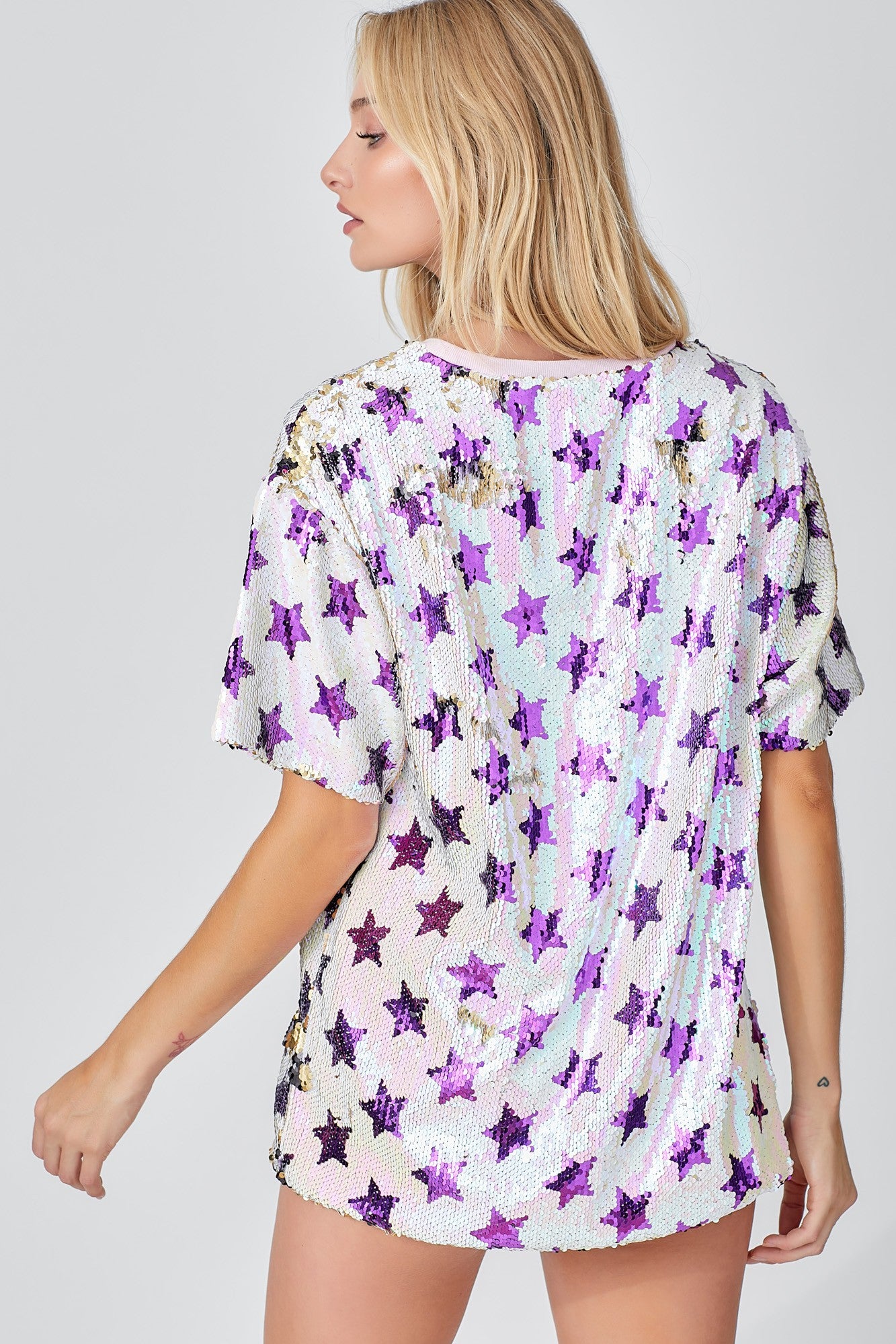 Saints or Tigers Sequin Star Top