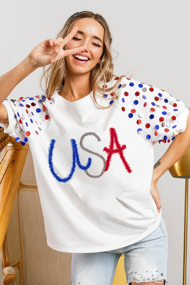 USA Speckles Top