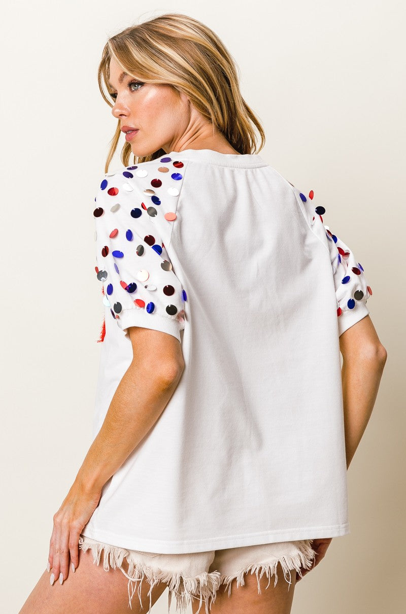 USA Speckles Top