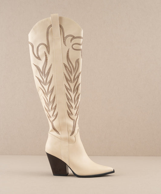 Embroidered Tall Cowboy Boots