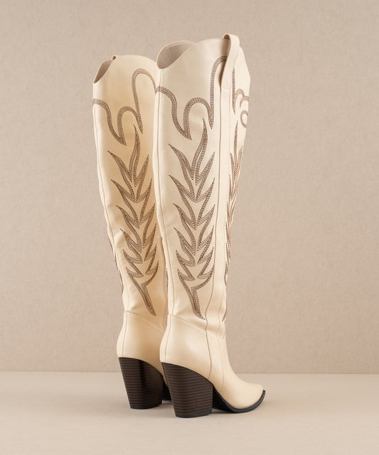 Embroidered Tall Cowboy Boots