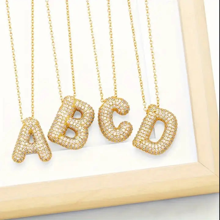 Bubble Initial Necklaces