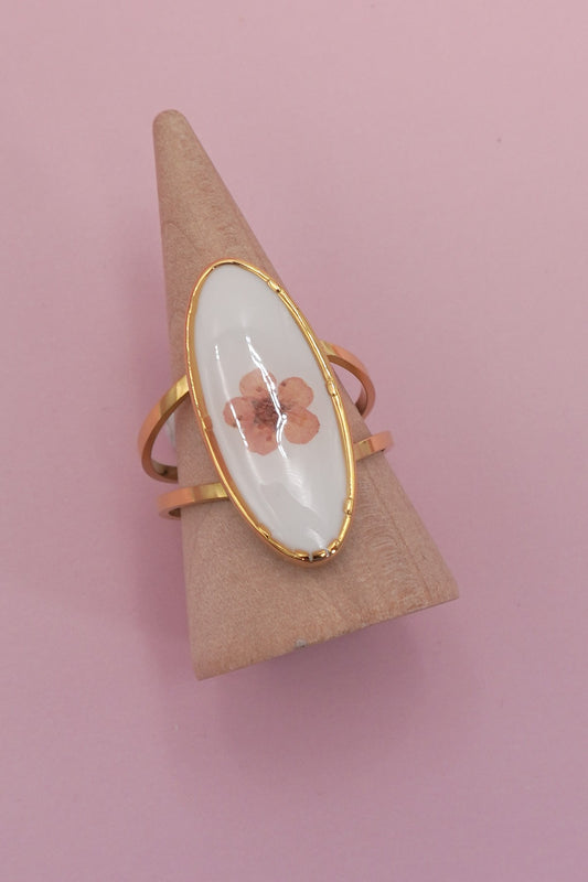 18k Stainless Steel Tarnish Free Floral Rings