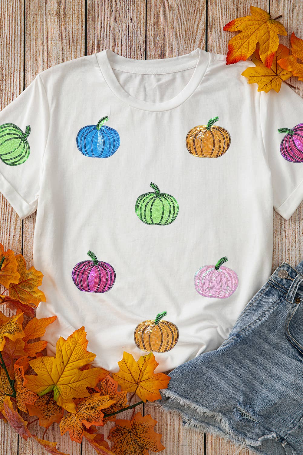 Sequin Pumpkin Patch Shirt