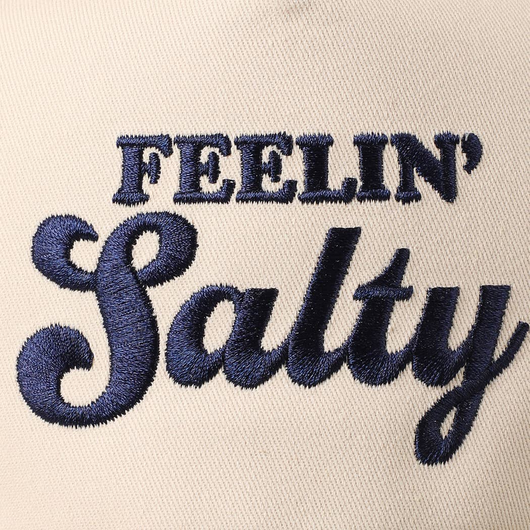 Feelin' Salty Letter Embroidery Floral Trucker Hat