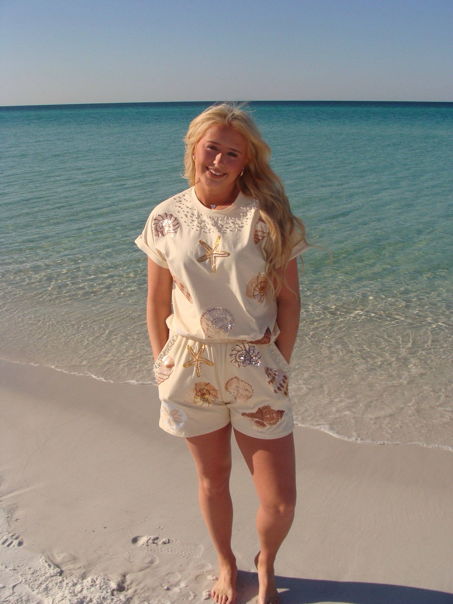 Seashell Sequin & Pearl Set