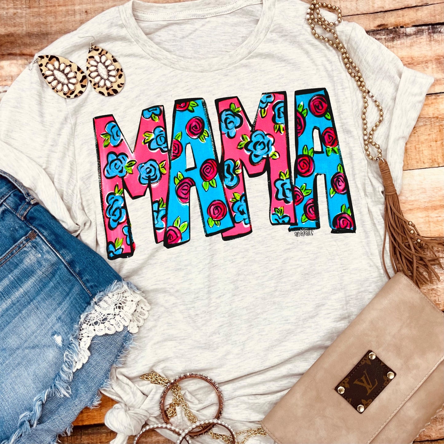 Mama with Roses Tee