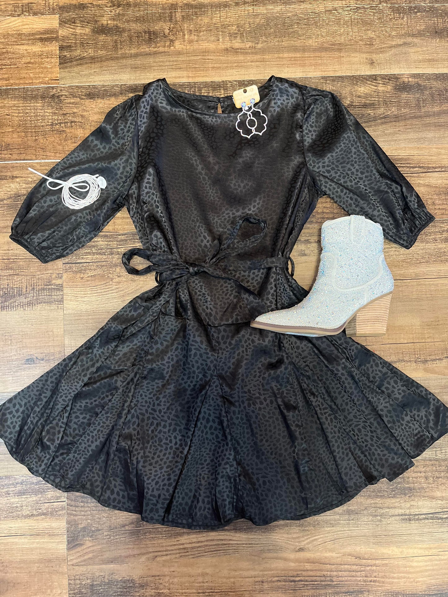Speckled Satin Dress