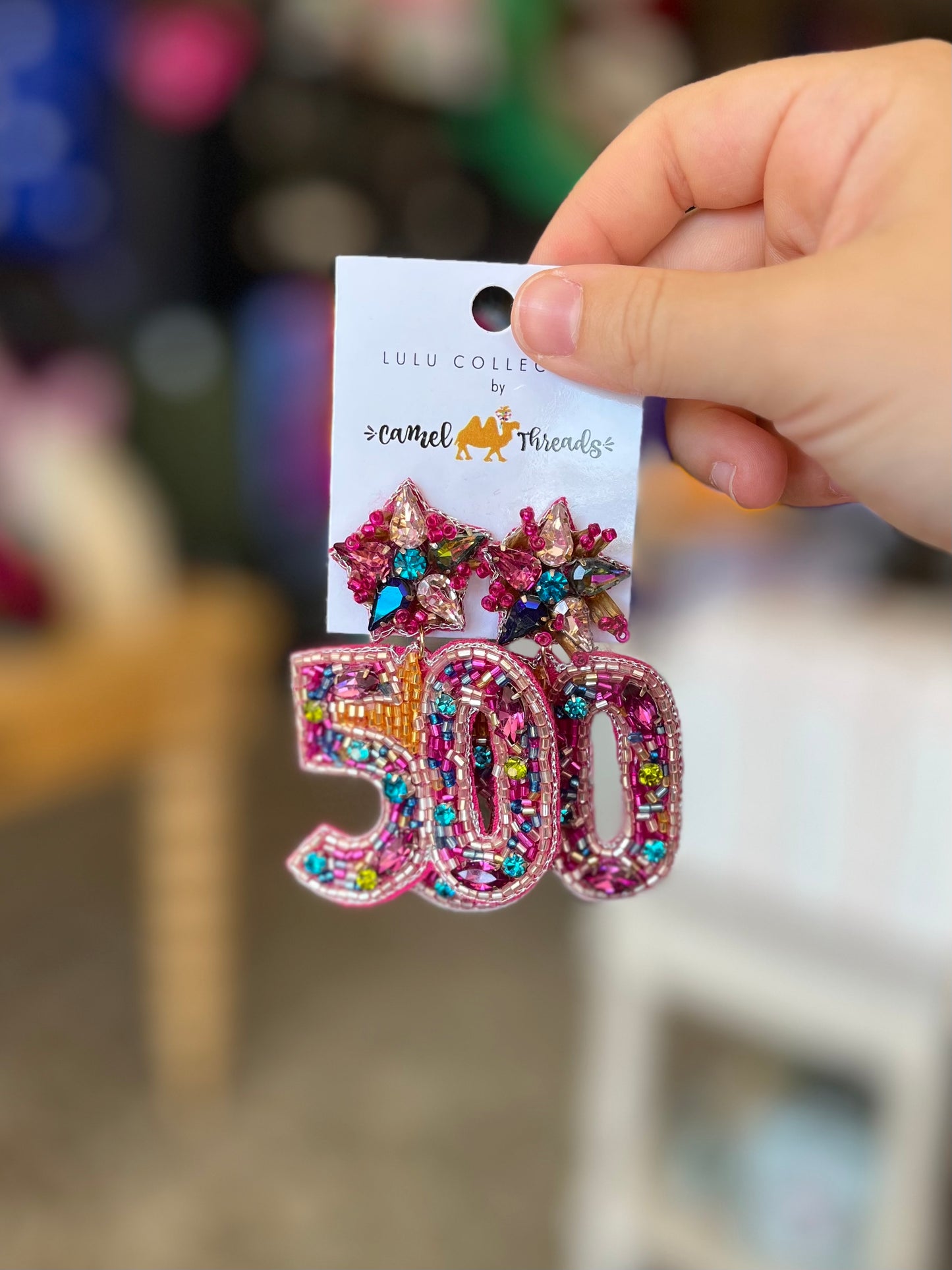 Camel Threads Statement Earrings