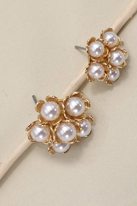 Pearl Flower Earrings