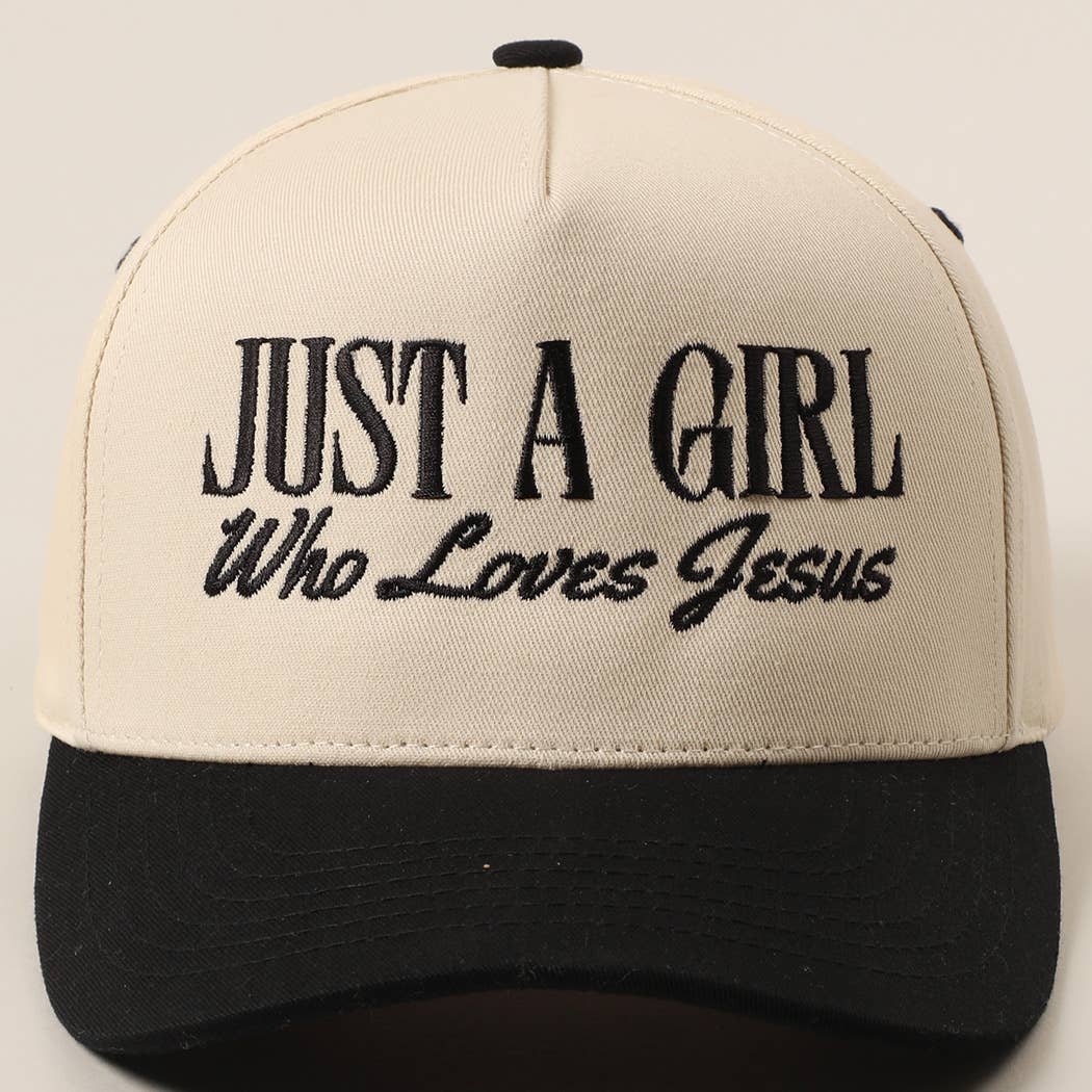 Just A Girl Who Loves Jesus Embroidery Trucker Hat