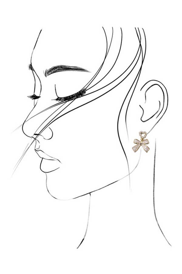 Bow Heart Earrings