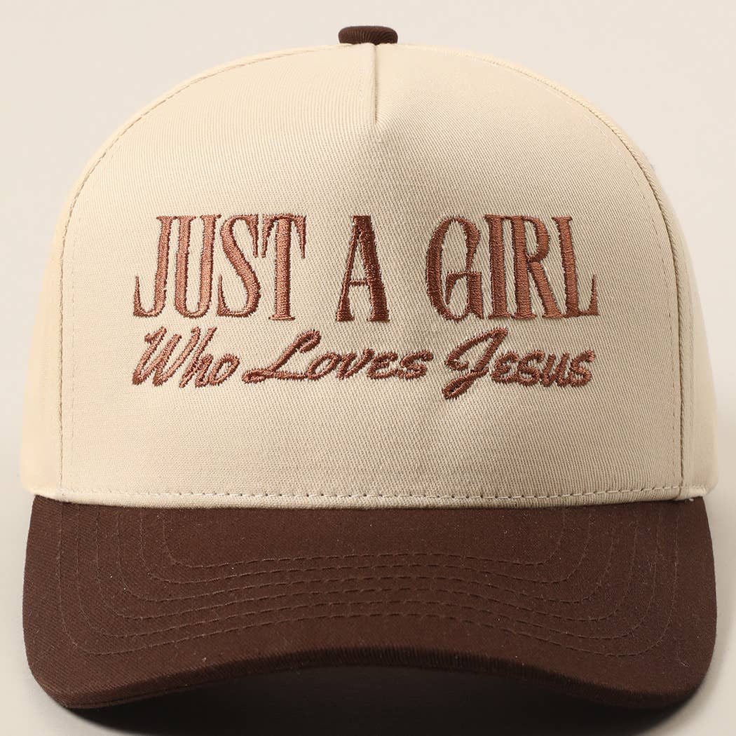 Just A Girl Who Loves Jesus Embroidery Trucker Hat