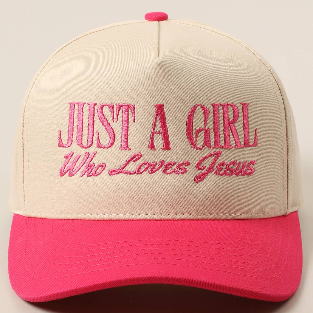 Just A Girl Who Loves Jesus Embroidery Trucker Hat