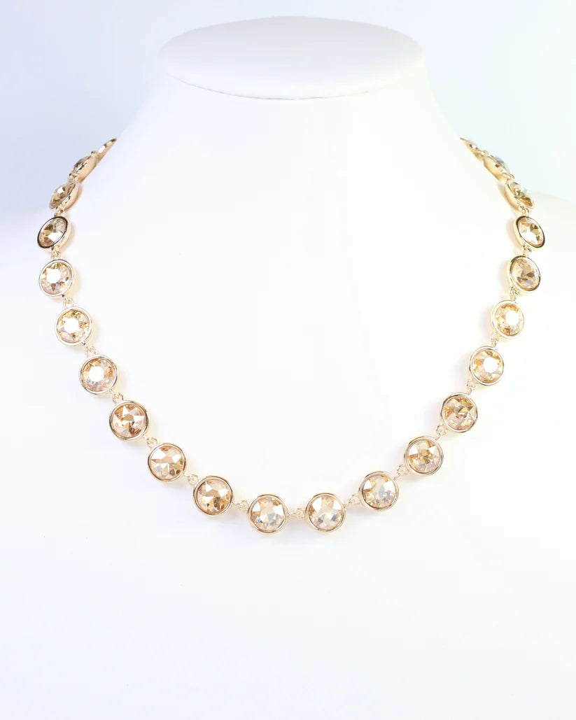 Kadis Crystal Necklace Champagne