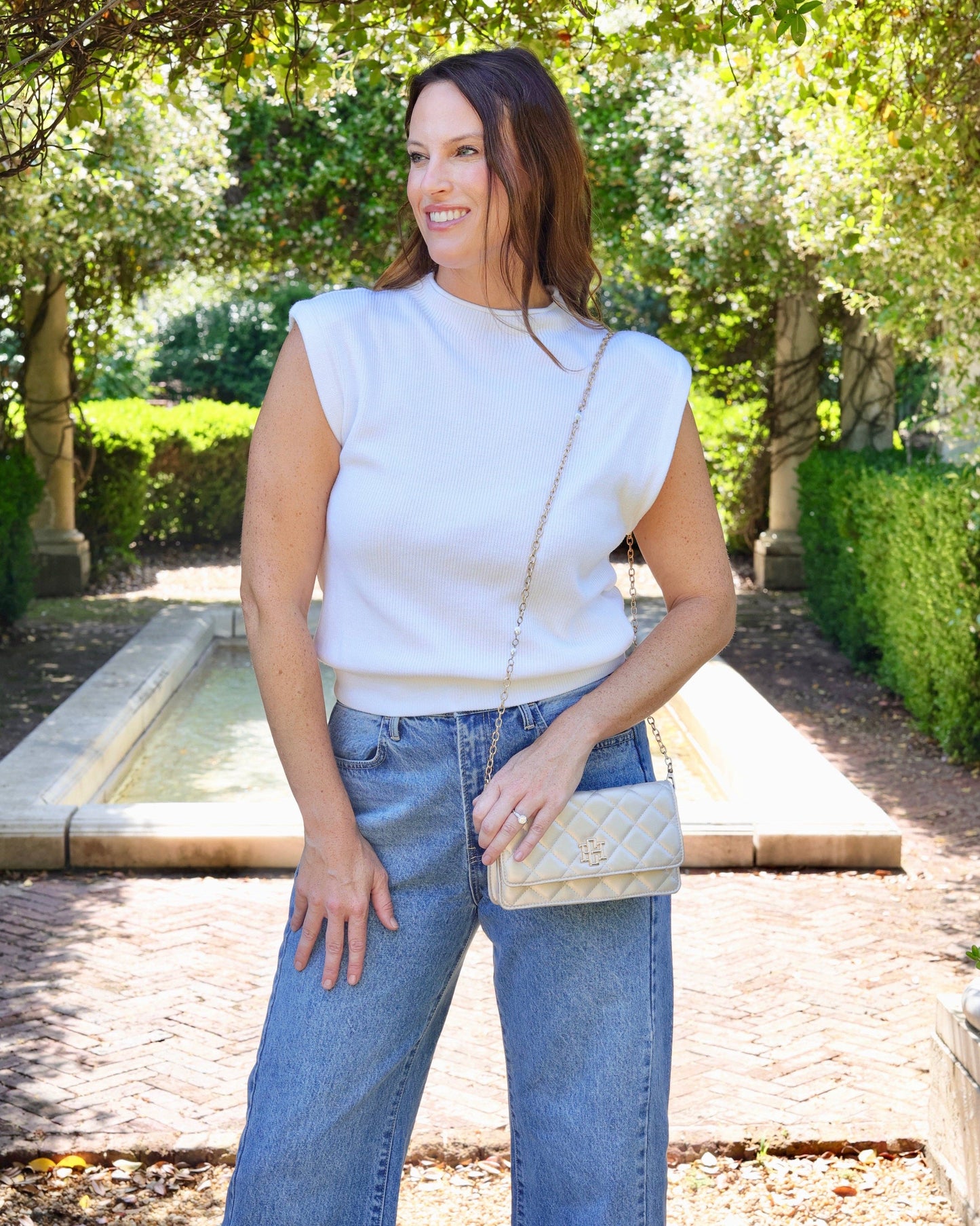 Brynleigh Clutch Crossbody Pearl Quilted DQ