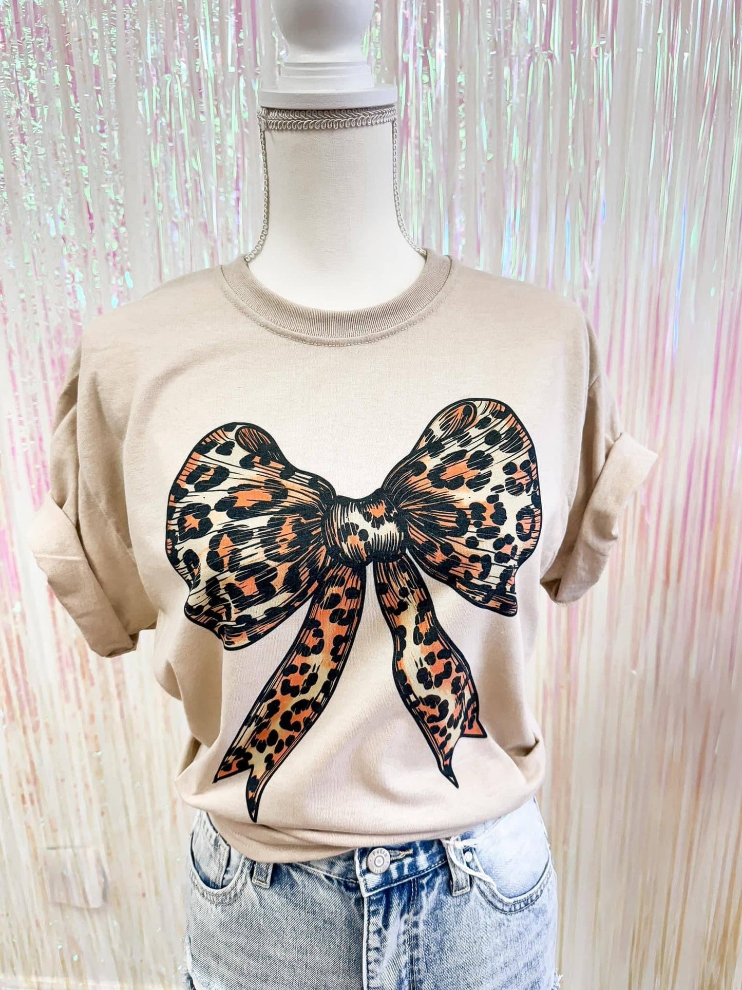 Prissy Leopard Bow Tee