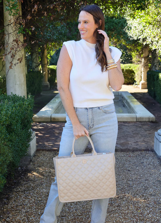 Niall Tote Nude Quilted DQ