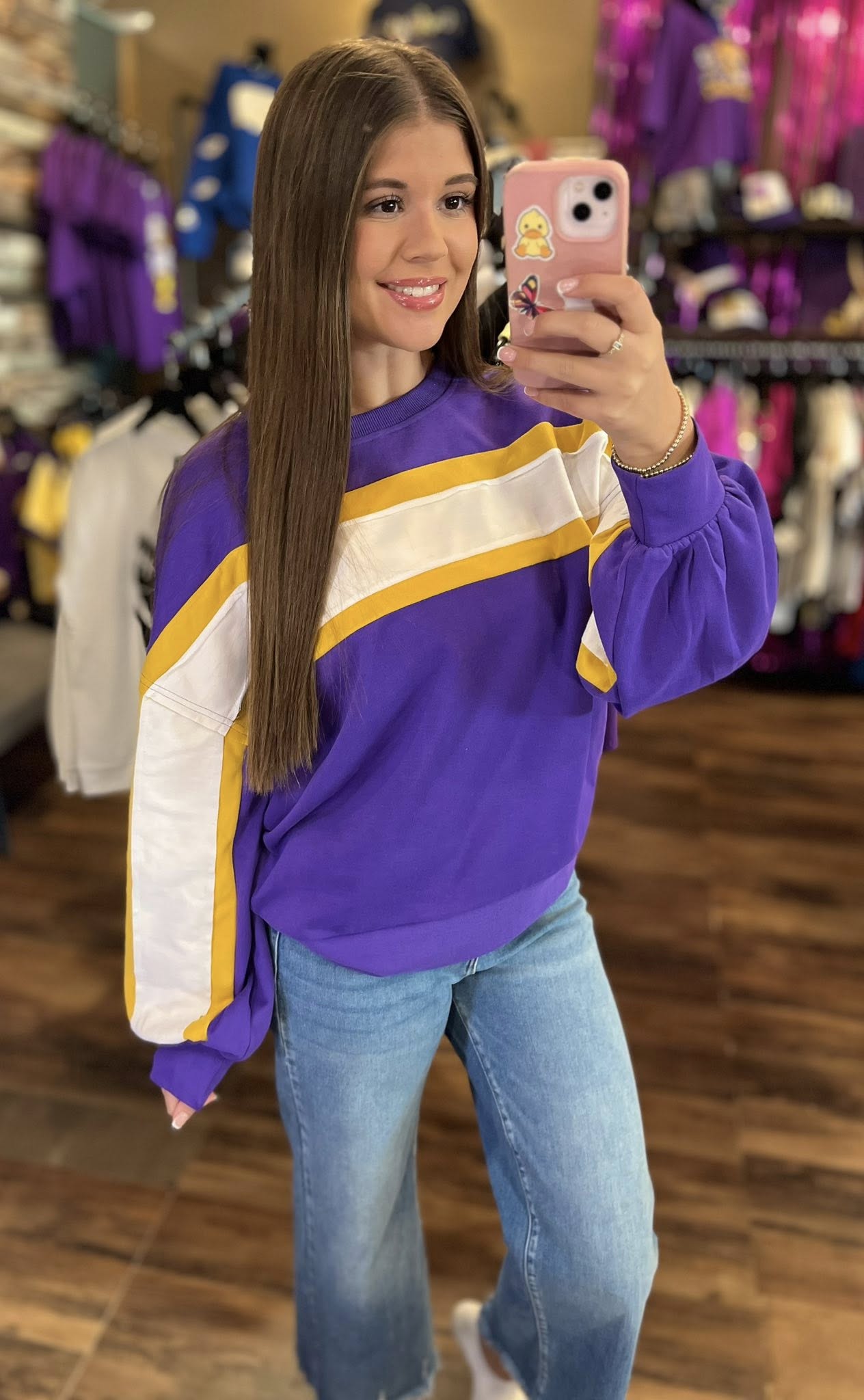 Gameday French Terry Color Block Top