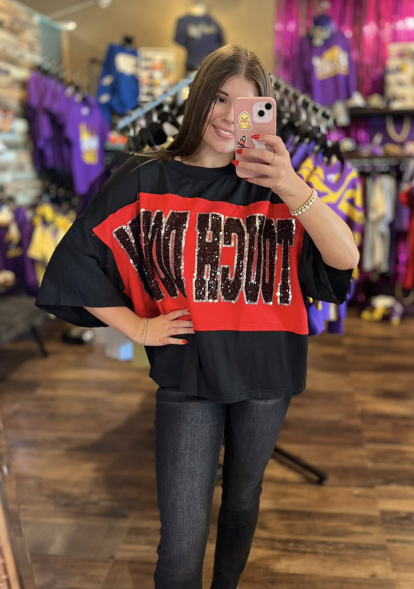 Touch Down Sequin Top