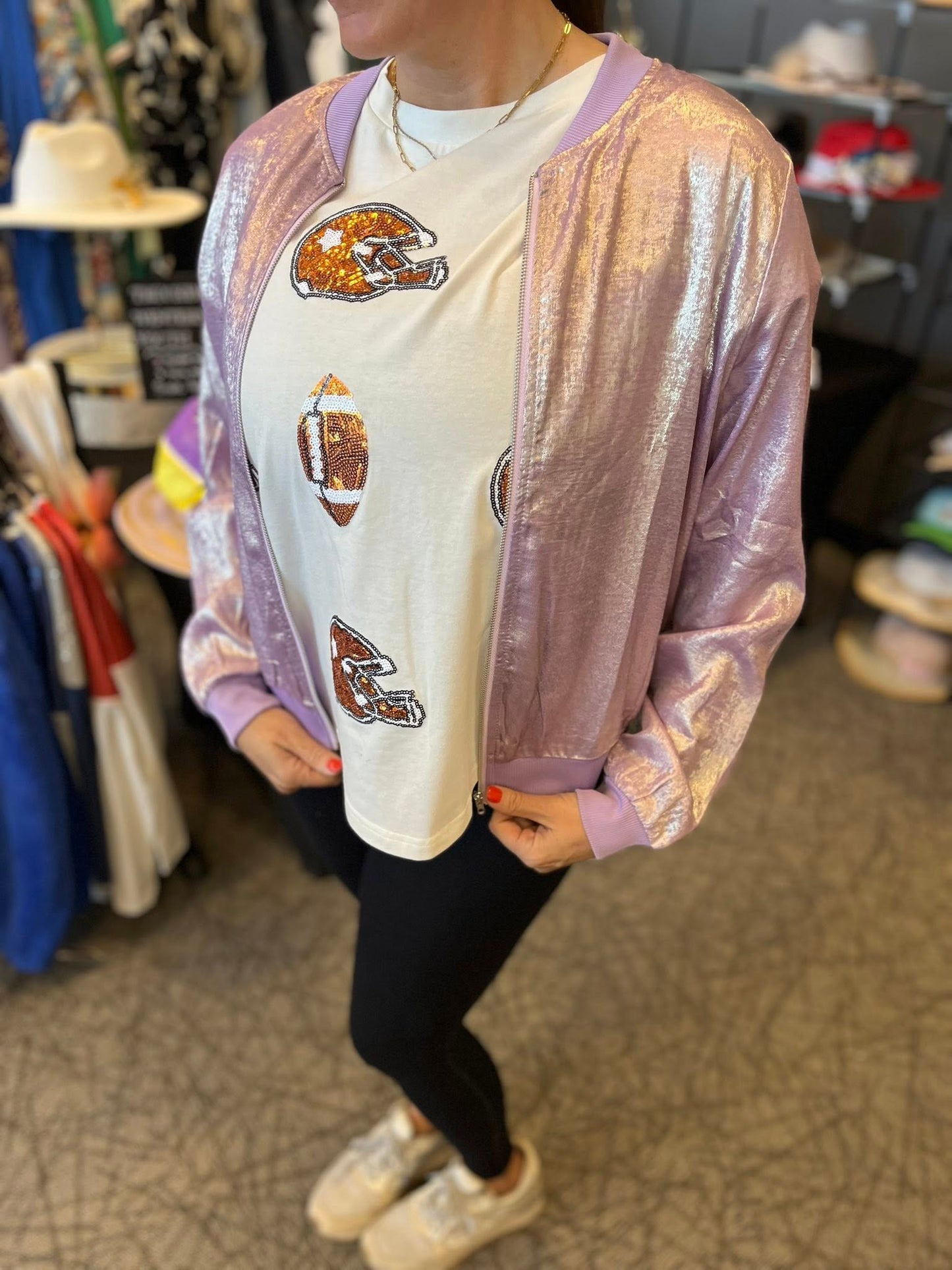 Sequin Tiger Patch Jacket