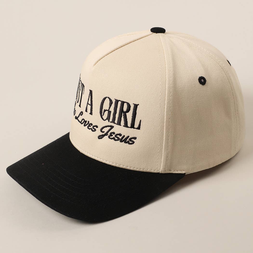 Just A Girl Who Loves Jesus Embroidery Trucker Hat