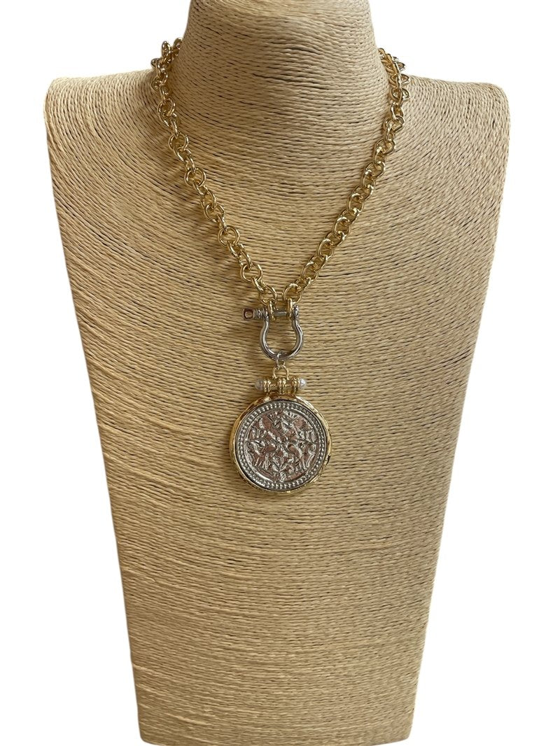 Toggle Drop Coin Necklace