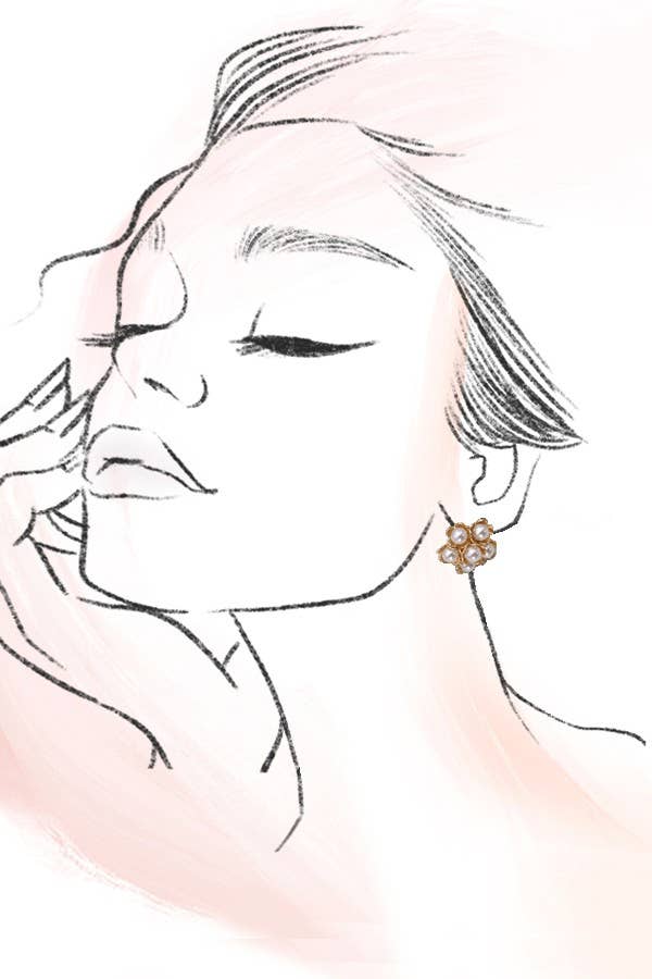 Pearl Flower Earrings