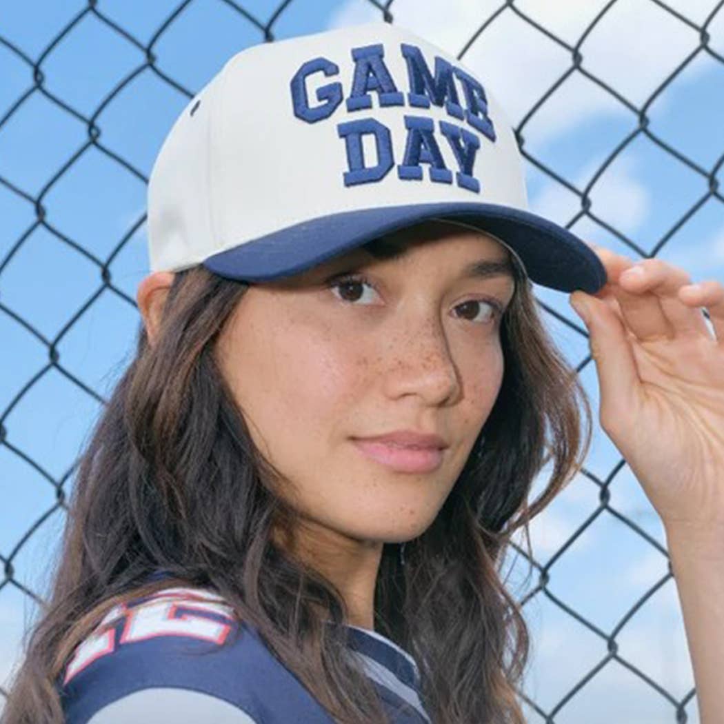 GAME DAY 3D Letter Embroidered Two-Tone Trucker Hat