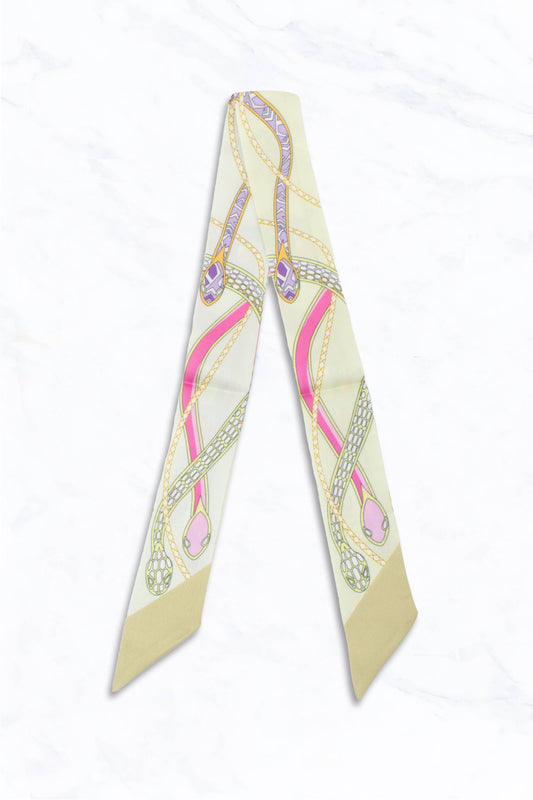 Elegant Snake Rope Accent Thin Scarf