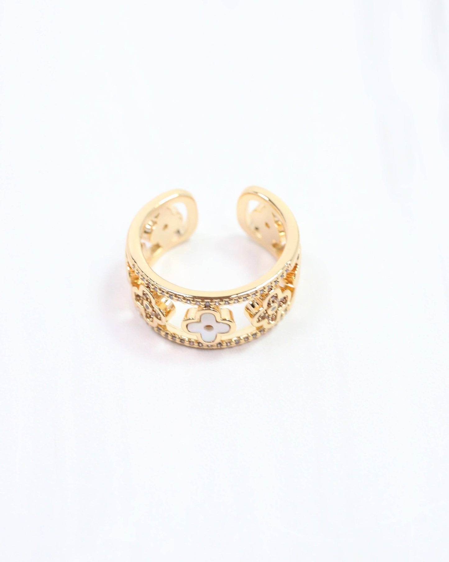 Roxy Clover Ring Gold