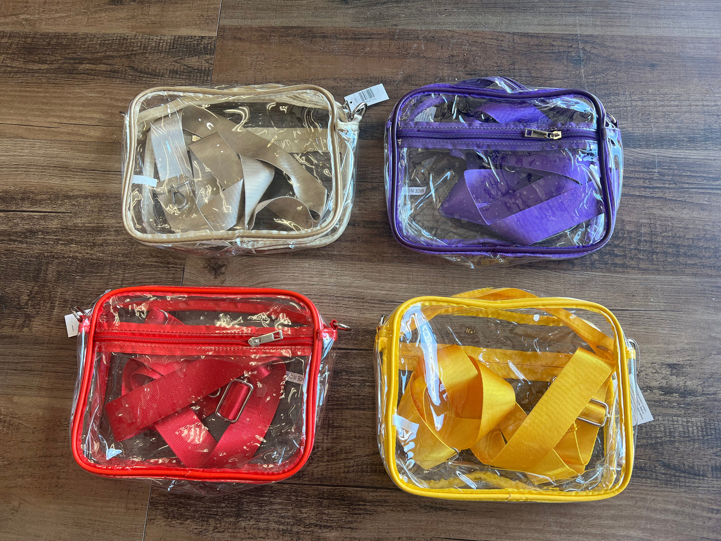 Clear Bag with Solid Strap