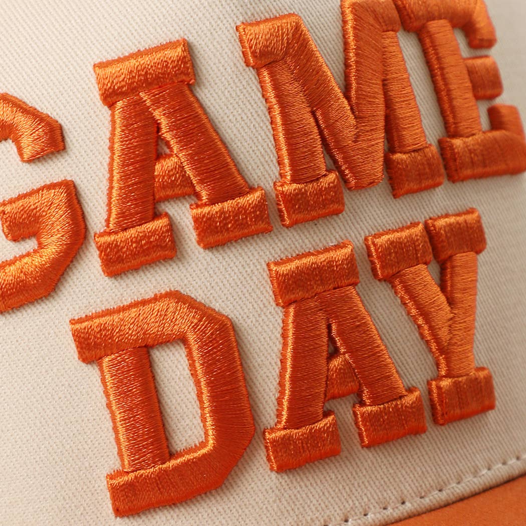 GAME DAY 3D Letter Embroidered Two-Tone Trucker Hat