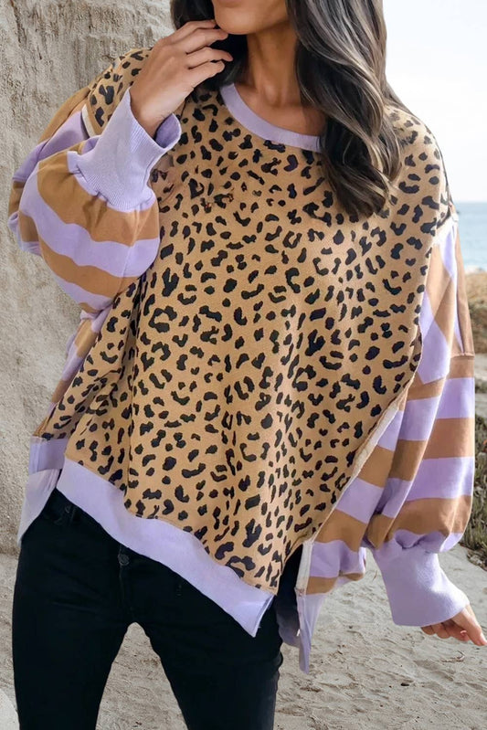 Lavender & Leopard Sweater