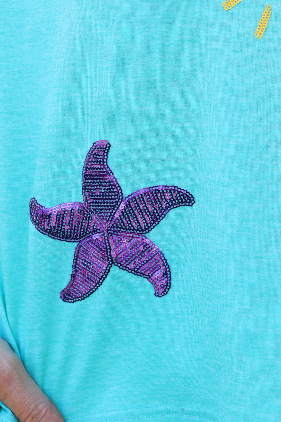 Seaside Sequin Patch Top