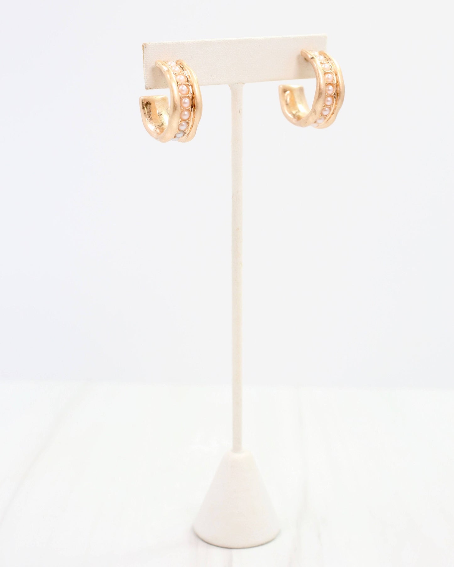 Katarina Hoop Earring Pearl