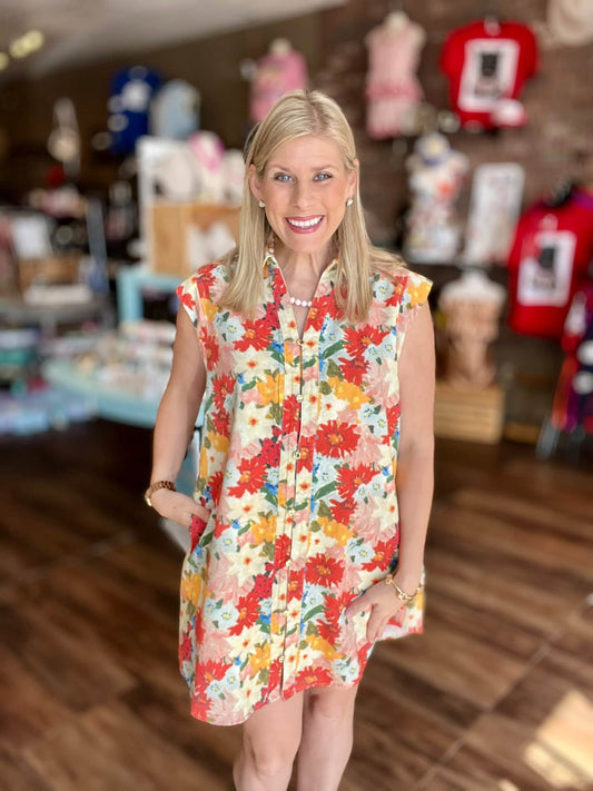 Fall Floral Dress