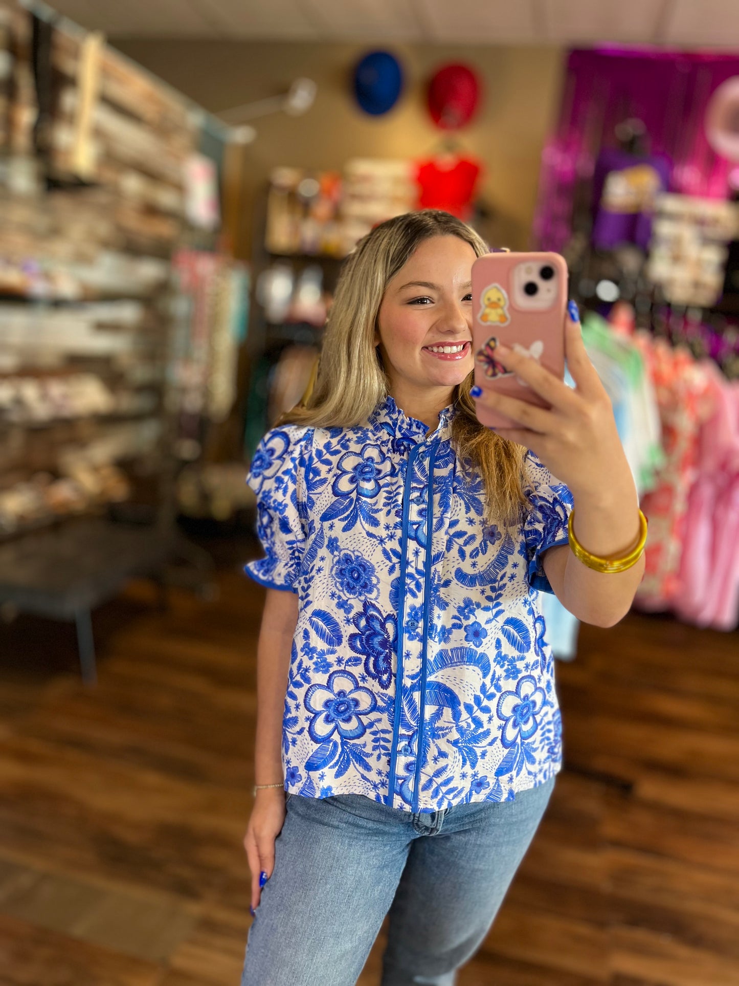 Don't Give Me the Blues Blouse