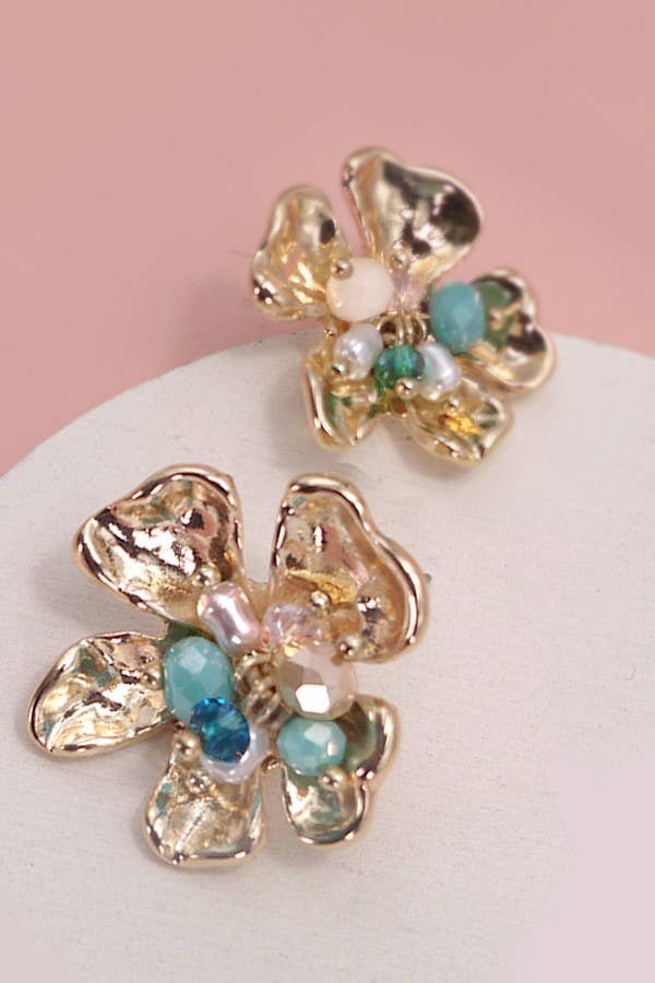 Beaded Flower Earrings
