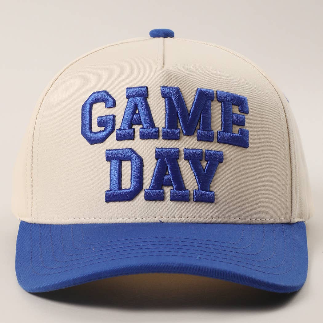 GAME DAY 3D Letter Embroidered Two-Tone Trucker Hat