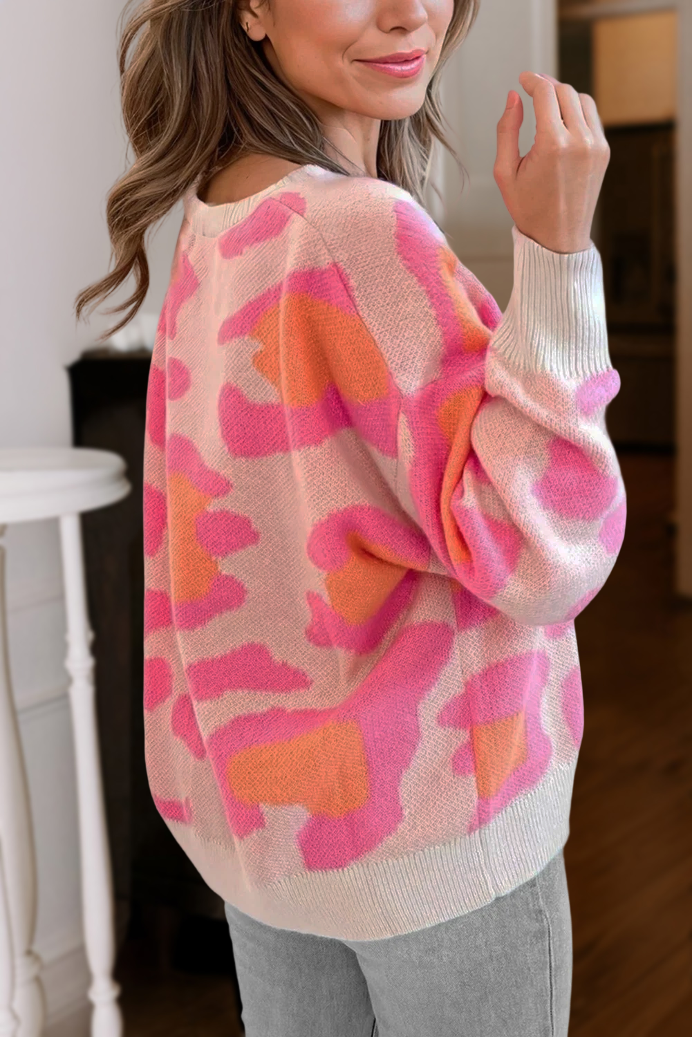 Party Pink Leopard Sweater