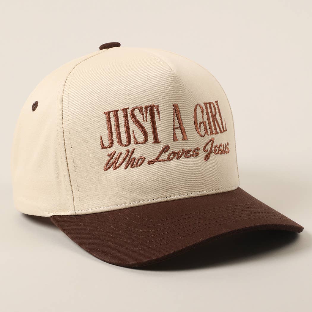 Just A Girl Who Loves Jesus Embroidery Trucker Hat