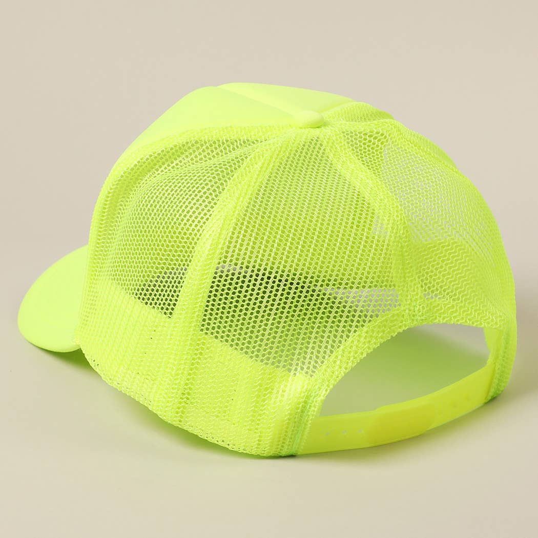 JESUS SAVES I SPEND Text Mesh Back Trucker Hat