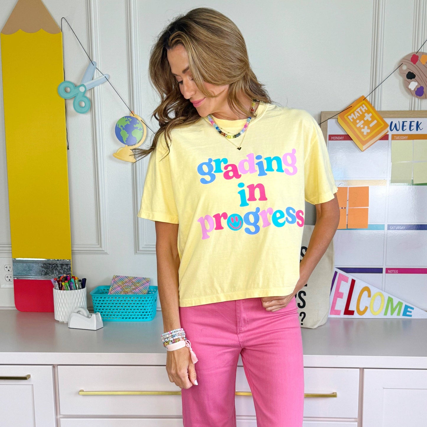 Grading in Progress Crop Tee
